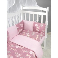 A set in a crib 3 objects Baby Boom, a delicate dance print, pink color