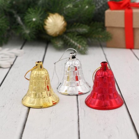 Jewelry decoration "Bell in a cell" (set 10 pcs) 4 cm, mix-2