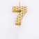 Candle in the cake on the skewer "Sot", the number is 7, 7 cm, gold