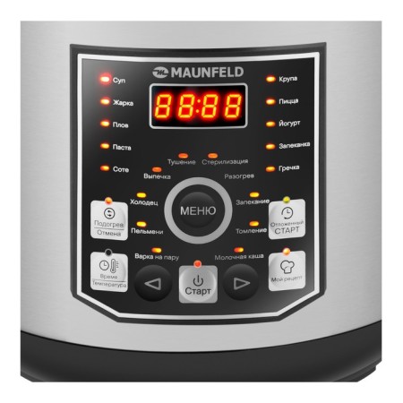 MAUNFELD MPMC-1624s multicooker, 860 watts, 5 l, 21 program, anti-stick coating, gray-black 93-11