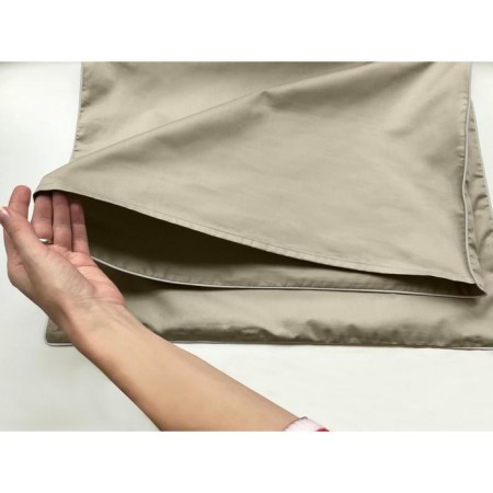 Pillowcase satin luxe, size 70x70 cm, beige color-1