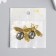Decor for creativity metal, rhinestones "fly" gold set 2 pcs 3.5x4.7 cm