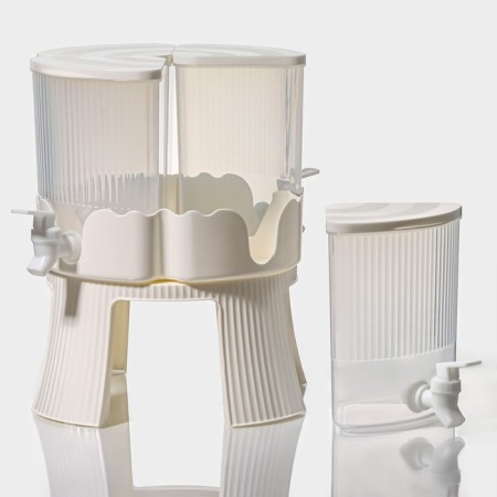 Dispencer for Dailyan drinks, 4 compartments 1.6 liters, 4 cups 350 ml, white color-1