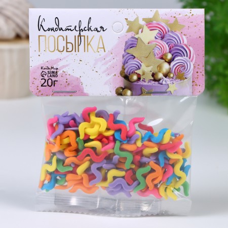 Confectionery sprinkling "colored ribbons", Easter, 20 g-1