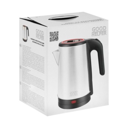 Electric kettle Goodhelper KS-18B07, metal, 1.8 l, 1800 watts, silver-black-7
