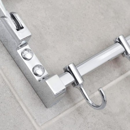 Fighting shelf with moving hooks Accoona A141, 57 × 30 cm, color chromium-2