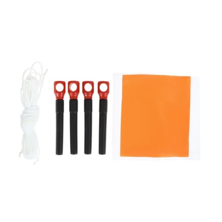 Tent Winter Cube "Ranger", 2.1 x 2.1 m, 4-seater, oxford fabric, white-orange color-8