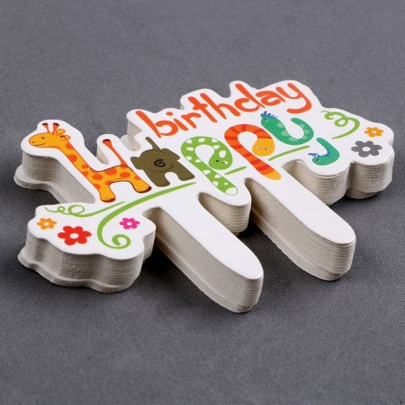 Set for decoration "Happy birthday. Animals ”, in the set 24 pcs.-1