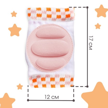 Claiming for crawling protective, set 2 pcs., Pink color, from 6 months, crumb I-3