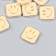 Decor for creativity Plastic "Smiley in a square" yellow, gold 0.3x1.8x1.8 cm