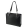Bag women, genuine leather, black 33x10x30 cm