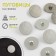 A set of buttons on the leg, d = 25 mm, 10 pcs, silver color