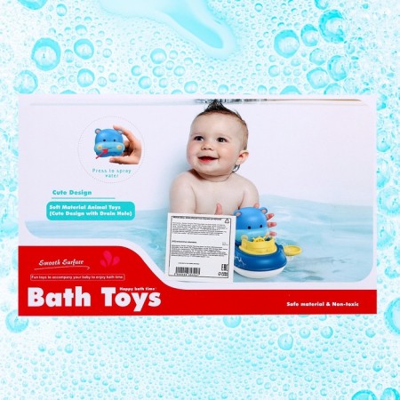 Bath toy "Boat with animals", mix-8