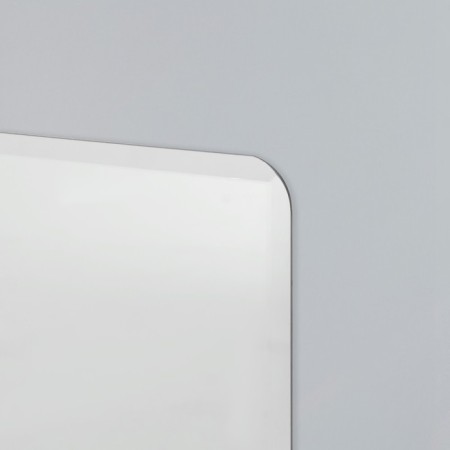 Wall mirror rectangular, with fake and rounded corners, 35 x 45 cm-2