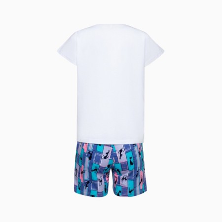 Female set (shorts/T -shirt) home, blue color, size 50-2