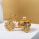 Sugar "bicycle", 220 ml, 22 × 13 × 13 cm, with a spoon, gold color