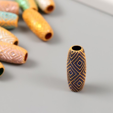 Beads for creativity plastic "Ethno. Double rhombus. Hologography" set 30 grams 1.2x1.2x3 cm-2