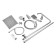 Stage shower "TsS-SM" DS001020, two-wound, tropical shower, hand watering can, chrome