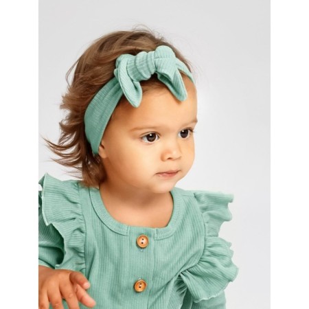 Children's overalls with ruffles fashion, height 56 ​​cm, green color-2