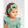 Children's overalls with ruffles fashion, height 56 ​​cm, green color