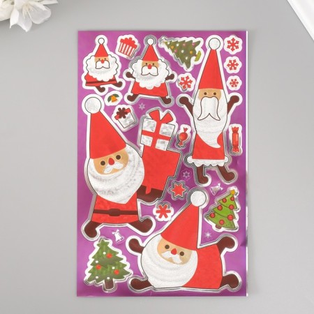 Stick Plastic Foil "New Year" Violet 24.5x13.2 cm-1