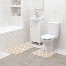 A set of mats for the bathroom and toilet of the Antislip Dilan, 2 pcs, 50 × 80 cm, 50 × 50 cm