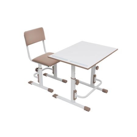 Stool for a student adjustable Polini Kids City / Polini Kids Smart L, White Makiato color-1