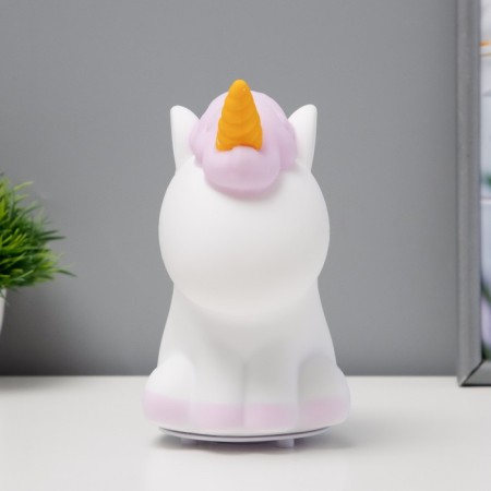 Non-Meshsh "Antistress Unicorn" LED white-violet 18x10x16 cm-9