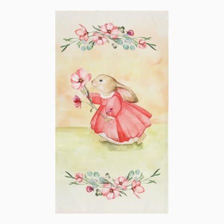 Towel "Ethel" Bunny with a flower 40x73cm, 100% HL, sarzha 190 g/m2-1