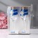 A set of wedding glasses "Prague", handmade, white blue, 6x6x20.5 cm, 2 pcs.