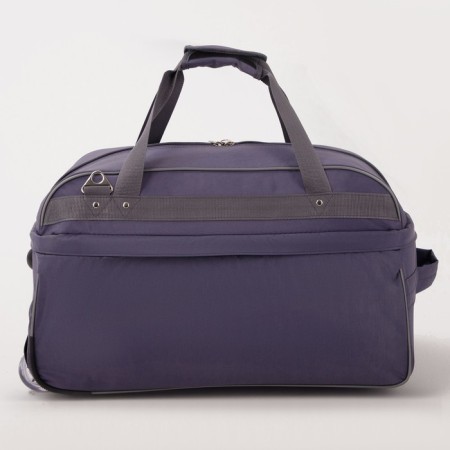 Road bag on wheels, a lightning department, with an increase, an outer pocket, a long belt, the color is gray-1
