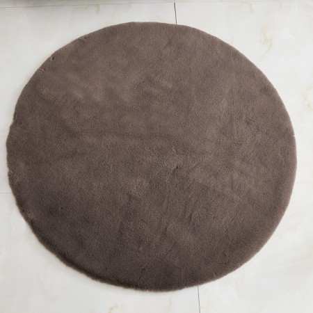 Plush mat Sofi de Marko, size 150x150 cm, chocolate color-1