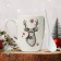 Ceramic mug with a spoon "Deer", 310 ml, white color