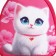 Gift set for a girl with a backpack "Fluffy cat"