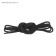 Shoe shoes, round, d = 3 mm, 90 cm, packing 25 pcs, black color