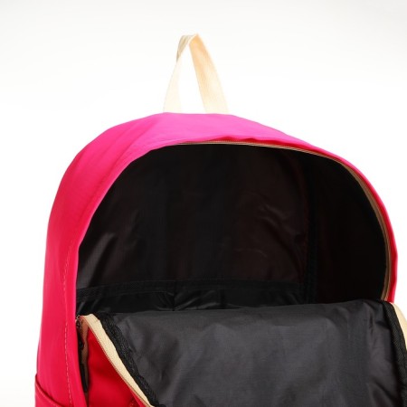 Young backpack from a lightning textile, 2 pockets, raspberry color-5