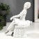 Souvenir Ceramics "Ballerina on the ottoman" White with silver 18x10x15.5 cm