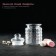 Glass Bank for bulk products "Squares", 280 ml, 7.5 × 12.5 cm