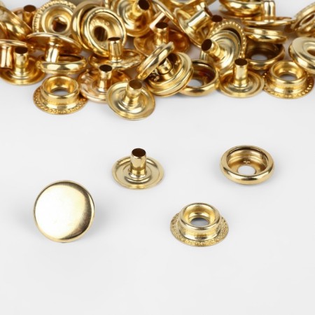 Installation button, omega (o-shaped), d = 15 mm, gold color-1