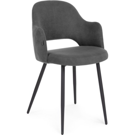 STULL OF A MIGRAL CARCASAS GUTALL/velor, black/dark gray 51x56x82 cm-1