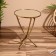 Coffee table 46x46x60 cm, aluminum, glass