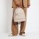 Women's backpack made of artificial leather with lightning, 1 pocket, beige color