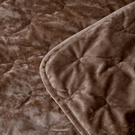 Kit: bedspread 160x220 cm, pillowcase 50x70 cm, cappuccino color-3