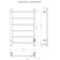 True heated towel rail "Trugor" aspect of PEK SP 1, 800 x 500 mm, VGP, white