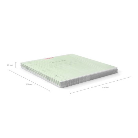Notebook of 12 sheets in the Erichkrause “Classic”, cover coated cardboard, offset block, whiteness 100% whiteness, green-4