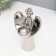 Ceramics candlestick on 1 candle "Angel with a halo" d = 4 cm silver 11.5x10x18.5 cm