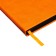 Leduced Diary A5, 140l, Cage, leatherette, elastic band, black cut, orange