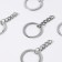 The base for the key fob, with a chain, flat, d = 25 mm, 10 pcs, silver color