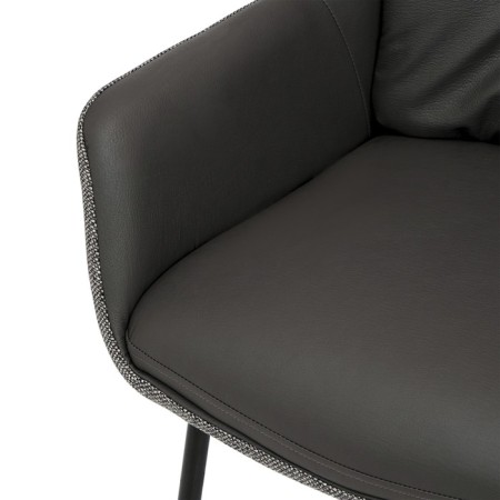Allar chair, 580 × 520 × 850 mm, eco -leather, matting, color gray color-14