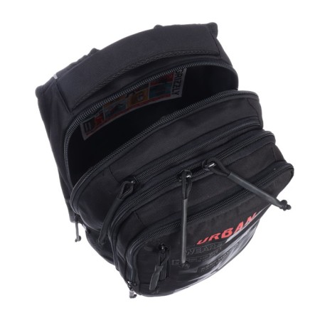 Youth backpack, 42 ​​x 31 x 22 cm, Grizzly 338, ergonomic back, laptop department, black/blue RU-338-3_1-12